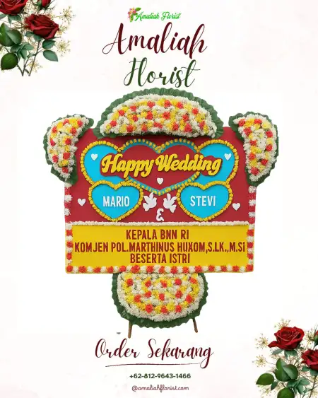 Papan Bunga Pernikahan Bandingan